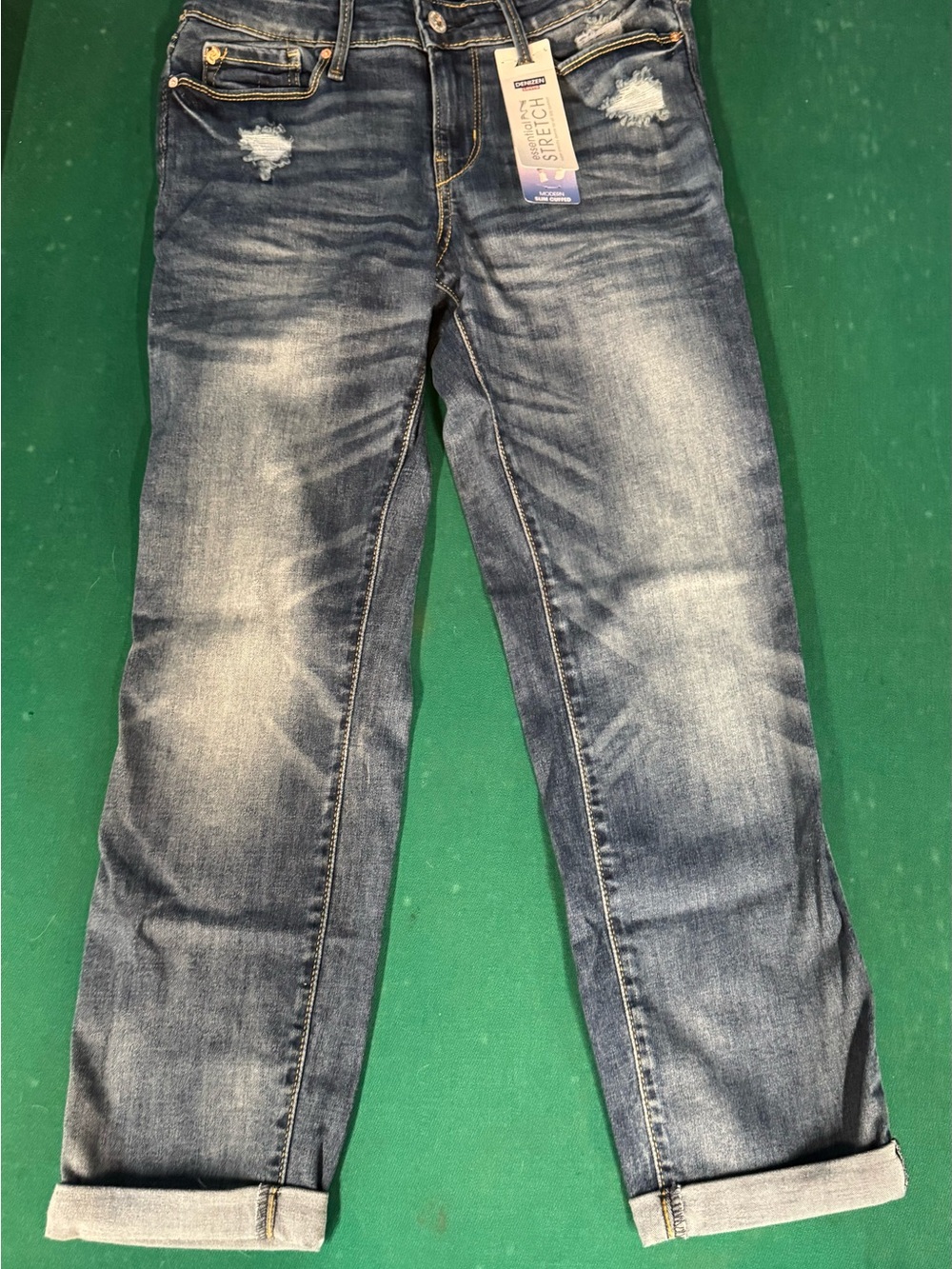 Levi's Women's Faded Blue Distressed Boyfriend Jeans
